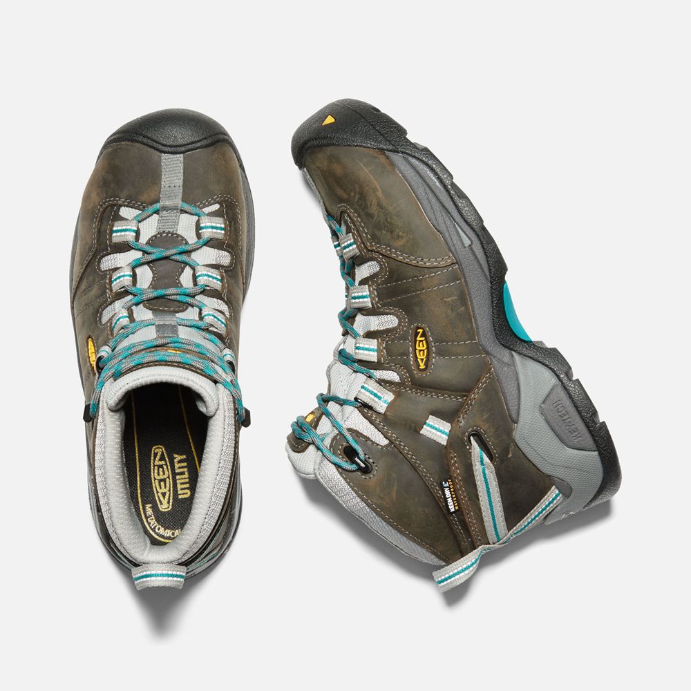 Keen Trekking Bot Kadın Siyah Kahverengi - Detroit Xt Waterproof (Steel Toe) - Türkiye JCQI53792